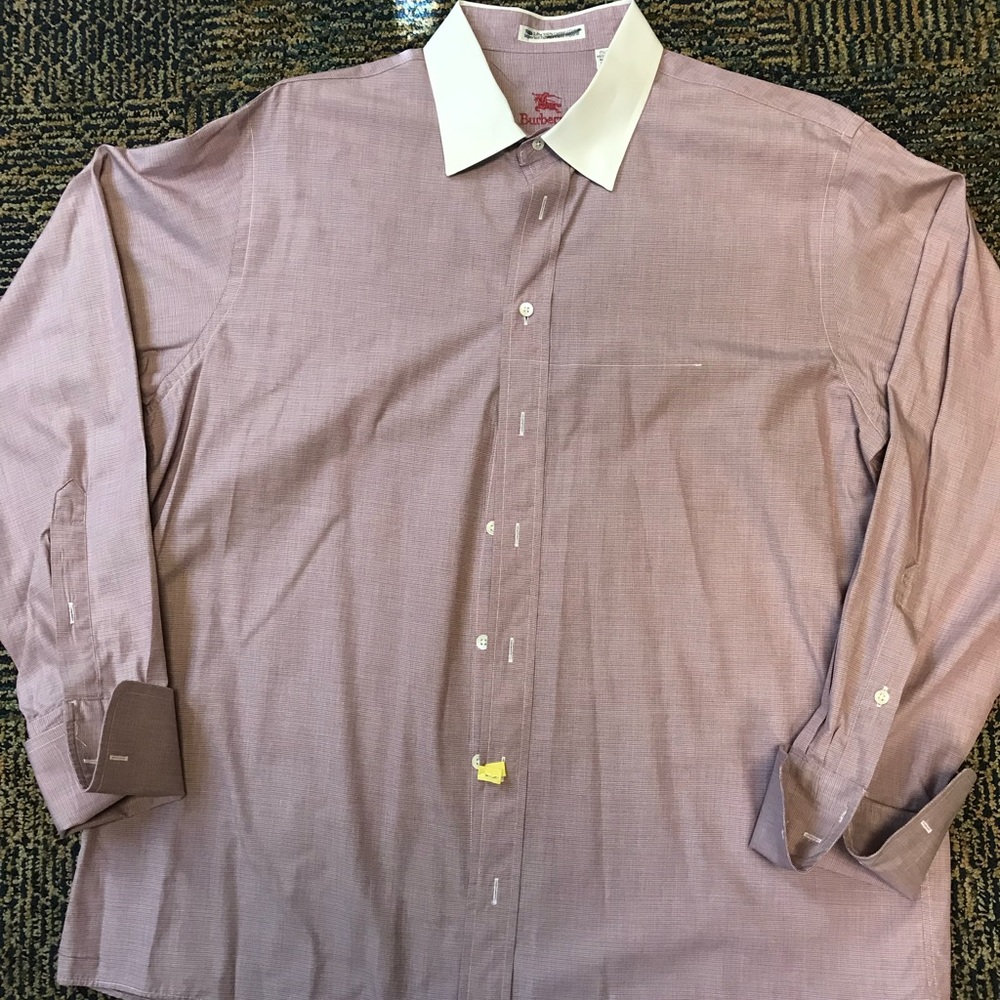 BURBERRYS FRENCH CUFF DRESS SHIRT SZ: 17.5-35